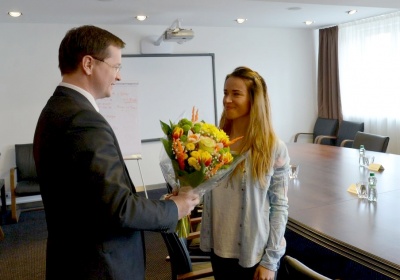 Minister školstva Juraj Draxler dnes prijal talentovanú slovenskú snowboardistku