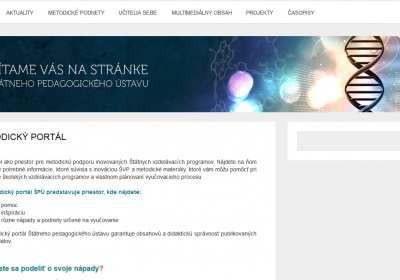 ŠPÚ sprístupnil na webovej stránke metodický portál pre učiteľov