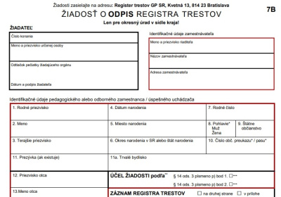 odpis registra trestov