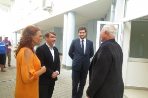 Minister školstva Dušan Čaplovič na priateľskom futbalom zápase „21“  Slovensko – Taliansko v Senci