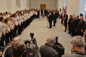 Minister Dušan Čaplovič na slávnostnom akte Sľubu slovenskej výpravy na XXII. ZOH v Soči