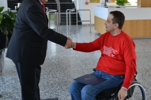 Minister Dušan Čaplovič na oficiálnom privítaní slovenských paralympionikov 