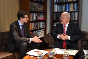 Minister Dušan Čaplovič na pracovnom stretnutí so zástupcami Svetového ekonomického fóra GLOBSEC